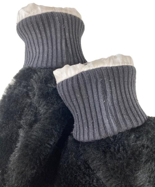 NEIGHBORHOOD（ネイバーフッド）NEIGHBORHOOD (ネイバーフッド) FUR LOGO JACKET　ファーロゴジャケット ブラック サイズ:Sの古着・服飾アイテム