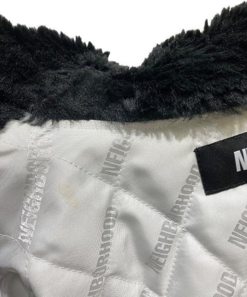 NEIGHBORHOOD（ネイバーフッド）NEIGHBORHOOD (ネイバーフッド) FUR LOGO JACKET　ファーロゴジャケット ブラック サイズ:Sの古着・服飾アイテム