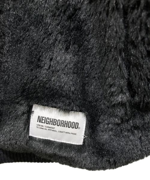 NEIGHBORHOOD（ネイバーフッド）NEIGHBORHOOD (ネイバーフッド) FUR LOGO JACKET　ファーロゴジャケット ブラック サイズ:Sの古着・服飾アイテム