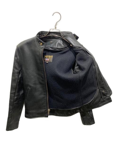 VANSON（バンソン）VANSON (バンソン) ライナー付シングルライダースジャケット ブラック サイズ:34の古着・服飾アイテム