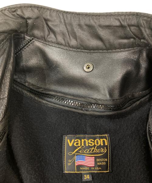 VANSON（バンソン）VANSON (バンソン) ライナー付シングルライダースジャケット ブラック サイズ:34の古着・服飾アイテム