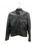 VANSON（バンソン）の古着「ライナー付シングルライダースジャケット」｜ブラック