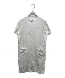 mina perhonen（ミナ ペルホネン）の古着「蝶々刺繍カットソーワンピース」｜ホワイト