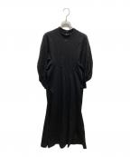 Mame Kurogouchiマメクロゴウチ）の古着「Cotton Jersey Flared Dress」｜ブラック
