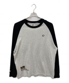 Aape BY A BATHING APE（エーエイプ バイ アベイシングエイプ）の古着「ロングスリーブカットソー」｜グレー
