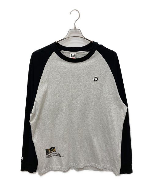 Aape BY A BATHING APE（エーエイプ バイ アベイシングエイプ）AAPE BY A BATHING APE (エーエイプ バイ アベイシングエイプ) ロングスリーブカットソー グレー サイズ:XXLの古着・服飾アイテム
