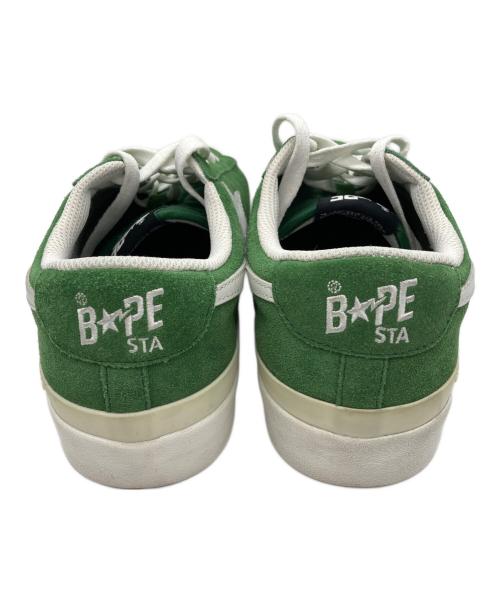 BAPE BY A BATHING APE（ベイプバイアベイシングエイプ）BAPE BY A BATHING APE (ベイプバイアベイシングエイプ) MAD STAローカットスニーカー グリーン サイズ:27.5の古着・服飾アイテム