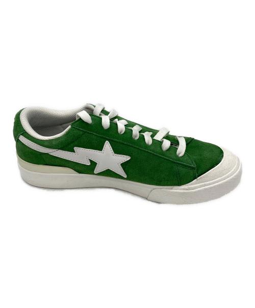 BAPE BY A BATHING APE（ベイプバイアベイシングエイプ）BAPE BY A BATHING APE (ベイプバイアベイシングエイプ) MAD STAローカットスニーカー グリーン サイズ:27.5の古着・服飾アイテム