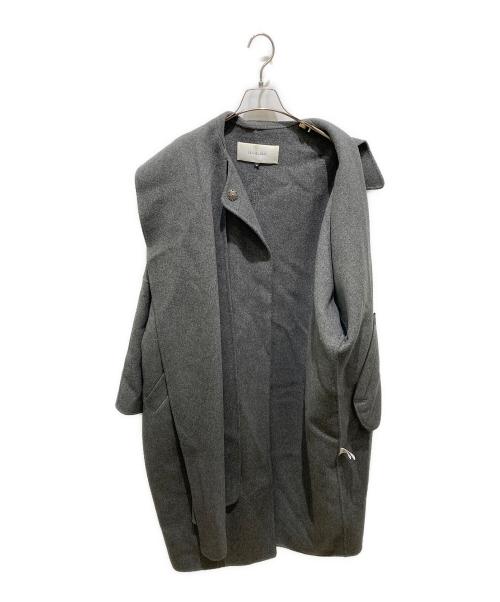 LE CIEL BLEU（ルシェルブルー）LE CIEL BLEU (ルシェルブルー) ダブルフェイスケープコート グレー サイズ:36の古着・服飾アイテム