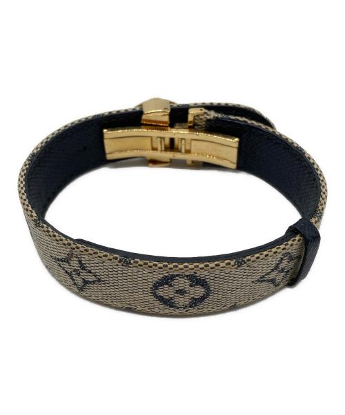 LOUIS VUITTON（ルイ ヴィトン）LOUIS VUITTON (ルイ ヴィトン) モノグラム ミニ グッドラック ブレスレット ネイビー×ベージュの古着・服飾アイテム