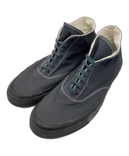 HOMME PLISSE ISSEY MIYAKE（オム プリッセ イッセイ ミヤケ）HOMME PLISSE ISSEY MIYAKE (オム プリッセ イッセイ ミヤケ) ハイカットスニーカー ネイビー サイズ:27.5の古着・服飾アイテム