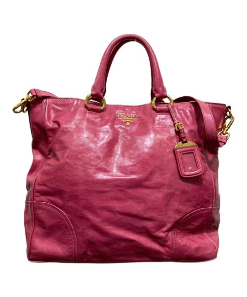 PRADA（プラダ）PRADA (プラダ) 2WAYショルダーバッグ ピンクの古着・服飾アイテム