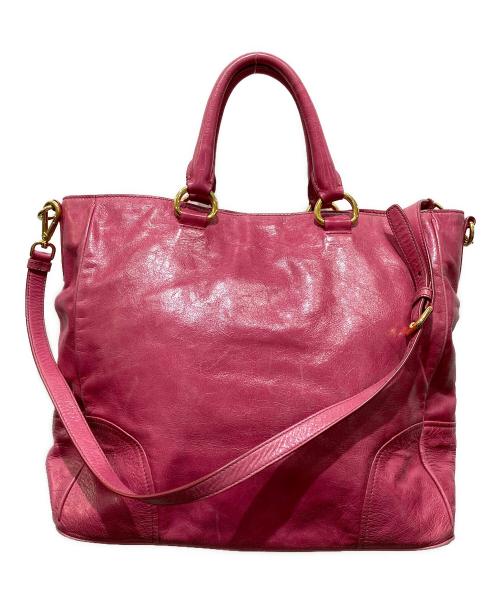 PRADA（プラダ）PRADA (プラダ) 2WAYショルダーバッグ ピンクの古着・服飾アイテム