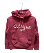 SUPREMEシュプリーム）の古着「Brush Logo Hooded Sweatshirt」｜ボルドー