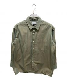 REPLAY（リプレイ）の古着「COTTON SILK SHIRT JACKET」｜グリーン