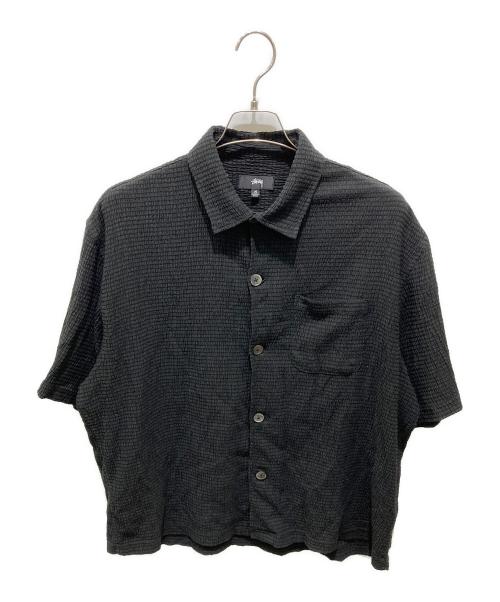 stussy（ステューシー）stussy (ステューシー) Flat Bottom Crinkled shirt ブラック サイズ:Ｍの古着・服飾アイテム