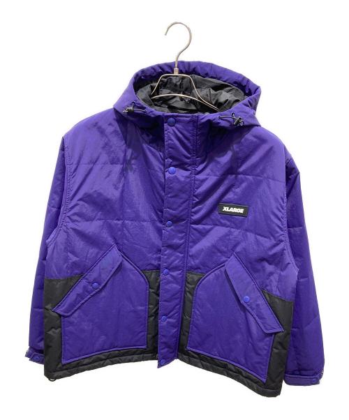 X-LARGE（エクストララージ）X-LARGE (エクストララージ) PANELED NYLON HOODED JACKET パープル サイズ:Ｍの古着・服飾アイテム