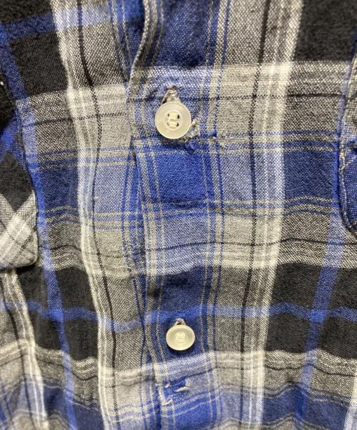 GRANELLA（グラネーロ）GRANELLA (グラネーロ) レーヨンチェックシャツ ブルー サイズ:Ｌの古着・服飾アイテム