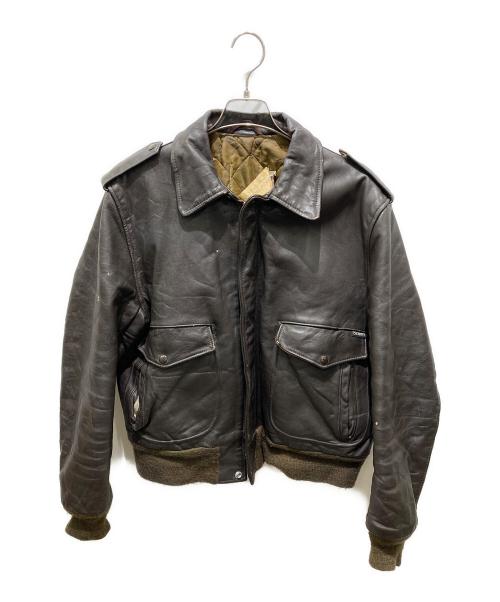Schott（ショット）Schott (ショット) レザーフライトジャケット ブラウン サイズ:44の古着・服飾アイテム
