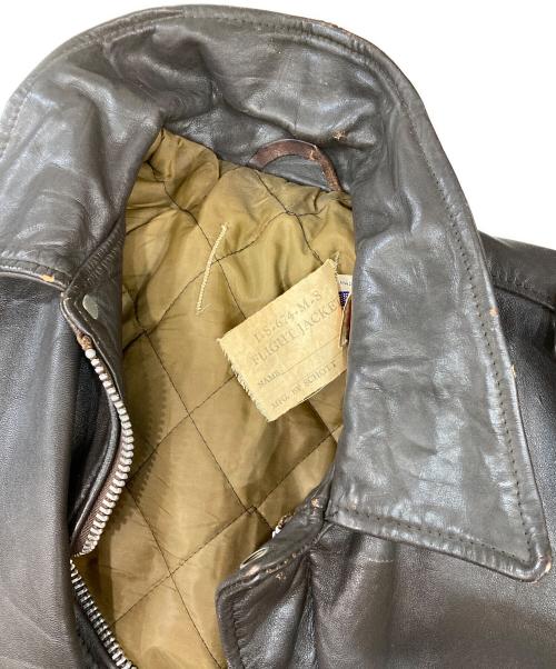 Schott（ショット）Schott (ショット) レザーフライトジャケット ブラウン サイズ:44の古着・服飾アイテム