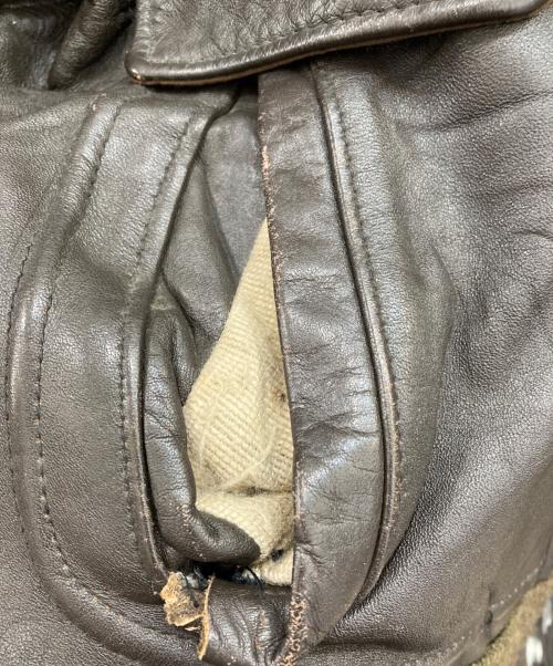 Schott（ショット）Schott (ショット) レザーフライトジャケット ブラウン サイズ:44の古着・服飾アイテム