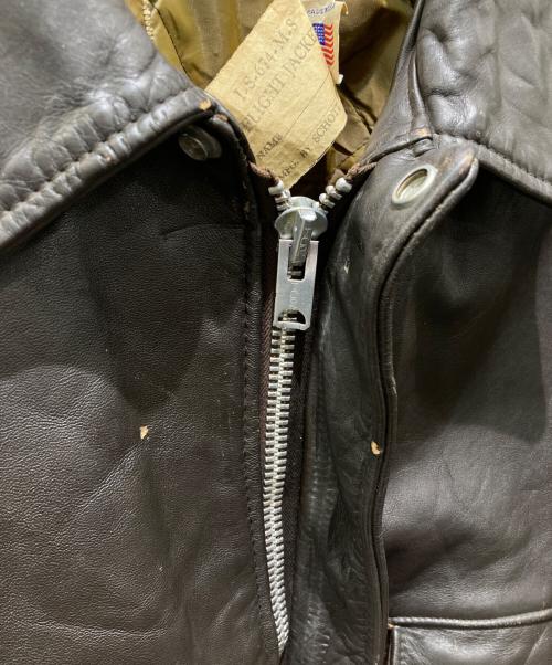 Schott（ショット）Schott (ショット) レザーフライトジャケット ブラウン サイズ:44の古着・服飾アイテム