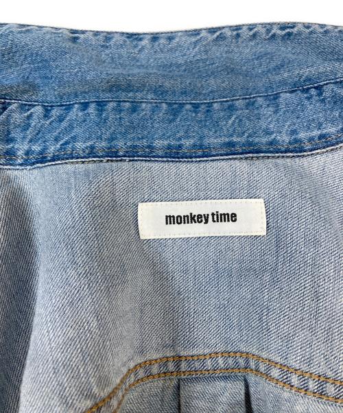 MONKEY TIME（モンキータイム）MONKEY TIME (モンキータイム) 8oz DENIM LONG SHIRT　デニムロングシャツ ブルー サイズ:Sの古着・服飾アイテム