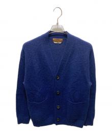 TOMORROW LAND tricot（トゥモローランド トリコ）の古着「カシミヤ×スーパーキッドモヘア Vネックカーディガン」｜ネイビー