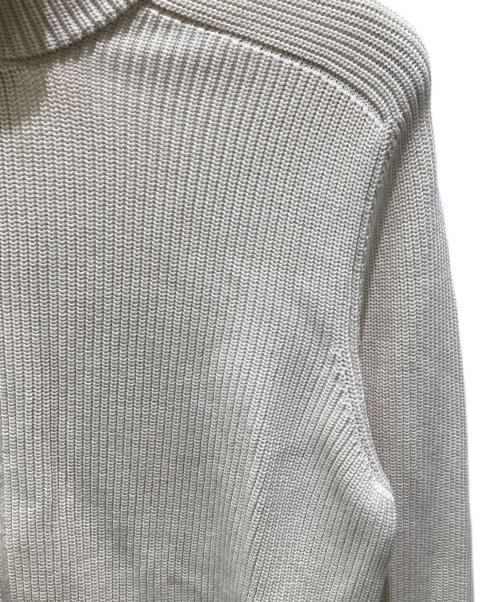 GRAN SASSO（グランサッソ）GRAN SASSO (グランサッソ) ミドルゲージコットンイングリッシュリブスタンドカラーニットブルゾン ベージュ サイズ:46の古着・服飾アイテム