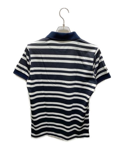 BRIEFING（ブリーフィング）BRIEFING (ブリーフィング) STRIPE POLO ボーダーポロシャツ ネイビー×ホワイト サイズ:Ｍの古着・服飾アイテム