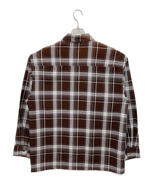 CalTop（キャルトップ）CalTop (キャルトップ) チェックシャツ ブラウン サイズ:記載なしの為実寸参照の古着・服飾アイテム