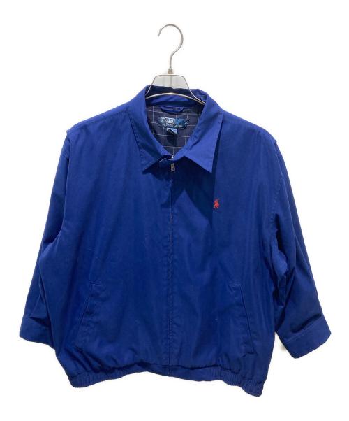 RALPH LAUREN（ラルフローレン）RALPH LAUREN (ラルフローレン) ポニーロゴ刺繍ハリントンジャケット ブルー サイズ:Ｌの古着・服飾アイテム