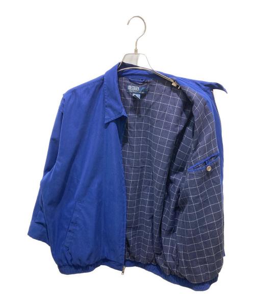 RALPH LAUREN（ラルフローレン）RALPH LAUREN (ラルフローレン) ポニーロゴ刺繍ハリントンジャケット ブルー サイズ:Ｌの古着・服飾アイテム