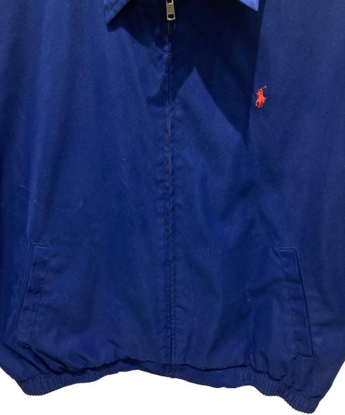 RALPH LAUREN（ラルフローレン）RALPH LAUREN (ラルフローレン) ポニーロゴ刺繍ハリントンジャケット ブルー サイズ:Ｌの古着・服飾アイテム