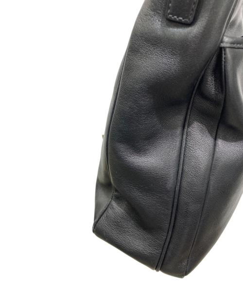 PRADA（プラダ）PRADA (プラダ) 三角ロゴプレート2WAYハンドバッグ ブラックの古着・服飾アイテム