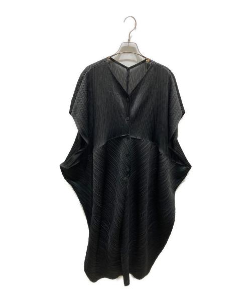 PLEATS PLEASE（プリーツプリーズ）PLEATS PLEASE (プリーツプリーズ) クロップドプリーツオールインワン ブラック サイズ:3の古着・服飾アイテム