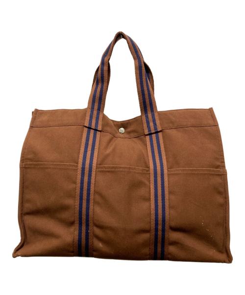 HERMES（エルメス）HERMES (エルメス) フールトゥトートMM　トートバッグ ブラウンの古着・服飾アイテム