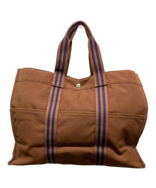 HERMES（エルメス）HERMES (エルメス) フールトゥトートMM　トートバッグ ブラウンの古着・服飾アイテム