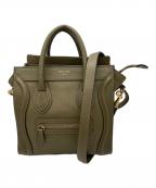 CELINEセリーヌ）の古着「ラゲージ ナノ　2WAYバッグ」｜オリーブ