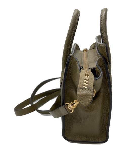 CELINE（セリーヌ）CELINE (セリーヌ) ラゲージ ナノ　2WAYバッグ オリーブの古着・服飾アイテム