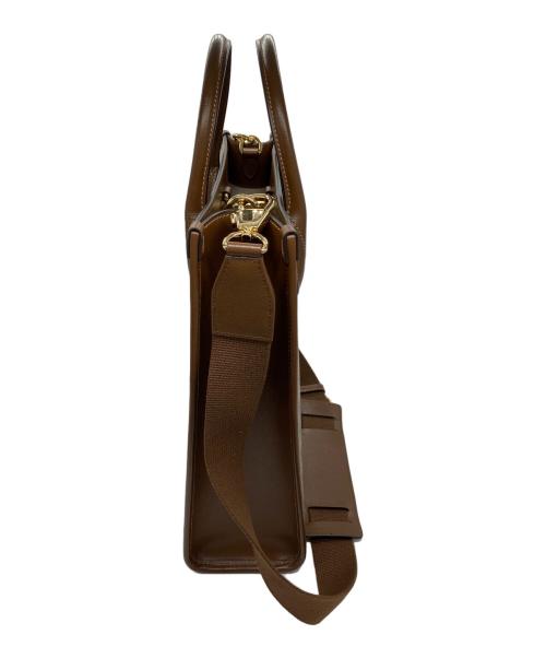GUCCI（グッチ）GUCCI (グッチ) インターロッキングG付き2WAYハンドバッグ ブラウンの古着・服飾アイテム