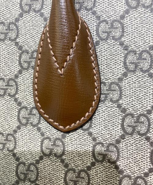 GUCCI（グッチ）GUCCI (グッチ) インターロッキングG付き2WAYハンドバッグ ブラウンの古着・服飾アイテム