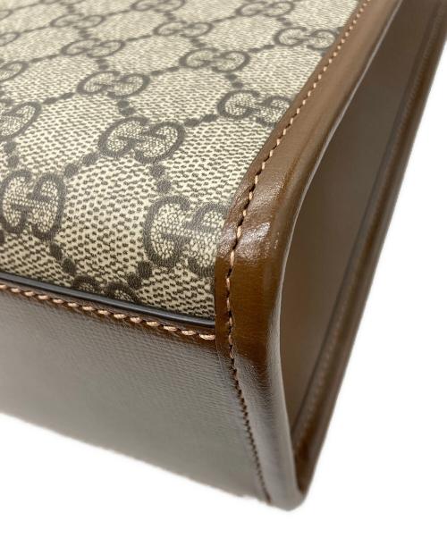 GUCCI（グッチ）GUCCI (グッチ) インターロッキングG付き2WAYハンドバッグ ブラウンの古着・服飾アイテム