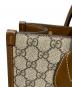 中古・古着 GUCCI (グッチ) インターロッキングG付き2WAYハンドバッグ ブラウン：100000円