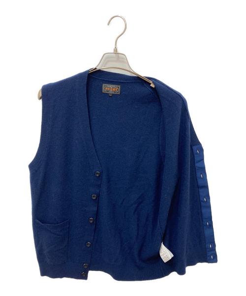 BEAMS PLUS（ビームスプラス）BEAMS PLUS (ビームスプラス) Button Knit Vest Solid ネイビー サイズ:Lの古着・服飾アイテム