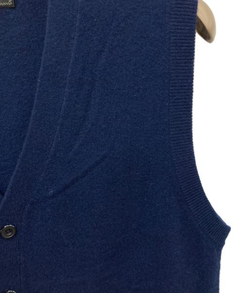 BEAMS PLUS（ビームスプラス）BEAMS PLUS (ビームスプラス) Button Knit Vest Solid ネイビー サイズ:Lの古着・服飾アイテム