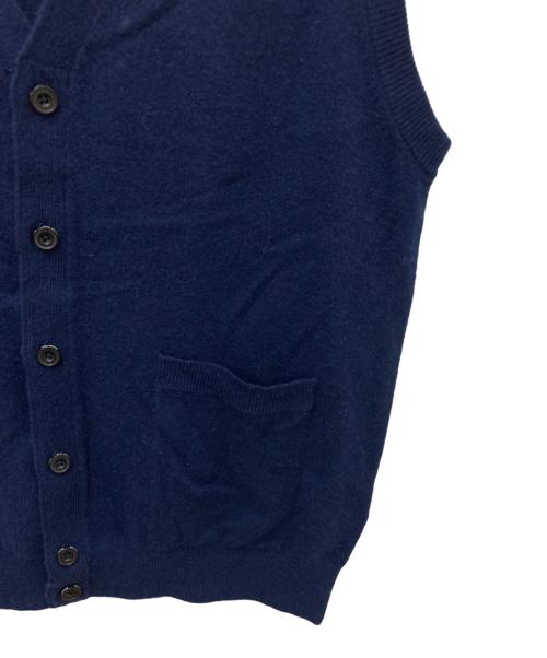 BEAMS PLUS（ビームスプラス）BEAMS PLUS (ビームスプラス) Button Knit Vest Solid ネイビー サイズ:Lの古着・服飾アイテム