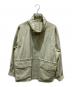 AURALEE（オーラリー）の古着「WOOL MAX CANVAS HIGH NECK ZIP BLOUSON　ウール マックス キャンバス ハイ ネック ジップ ブルゾン」｜グリーン