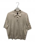 BATONERバトナ―）の古着「SMOOTH KNIT POLO」｜ベージュ