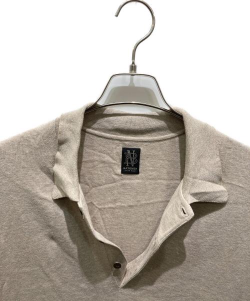 BATONER（バトナ―）BATONER (バトナ―) SMOOTH KNIT POLO ベージュ サイズ:4の古着・服飾アイテム